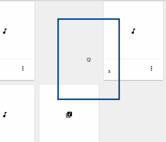 Screenshot, der das Verschieben einer Aufnahme auf eine andere Position zeigt.